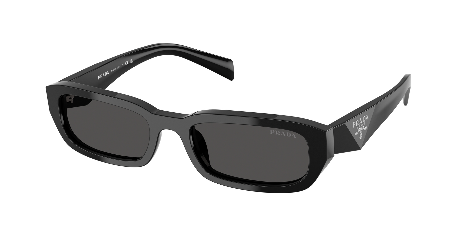 Prada PR B06S black rectangular sunglasses